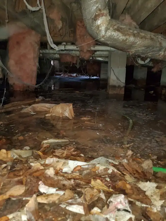Crawl space flood assessment for Commercial Water Damage Restoration in Mount Kisco