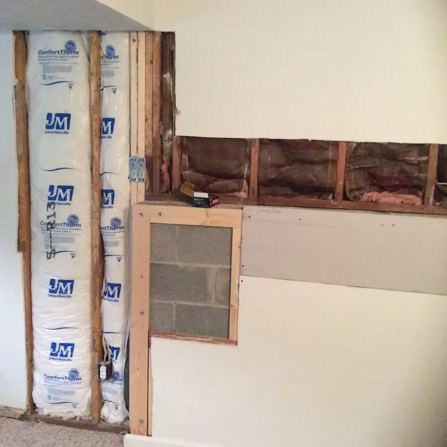Wall insulation replacement during Contents Cleaning & Restoration in Mount Kisco